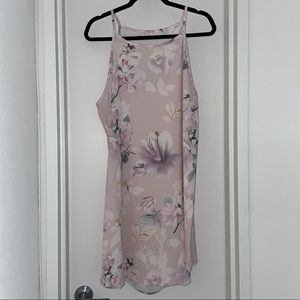 NWOT. Pink, flower print dress